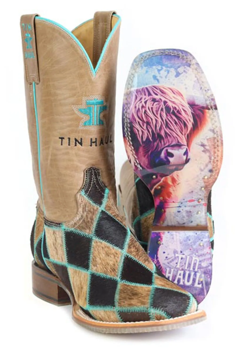 Tin Haul Womens Good In Men Pet Me Brown Leather 11in Cowboy Boots Ugg Boots With The Fur