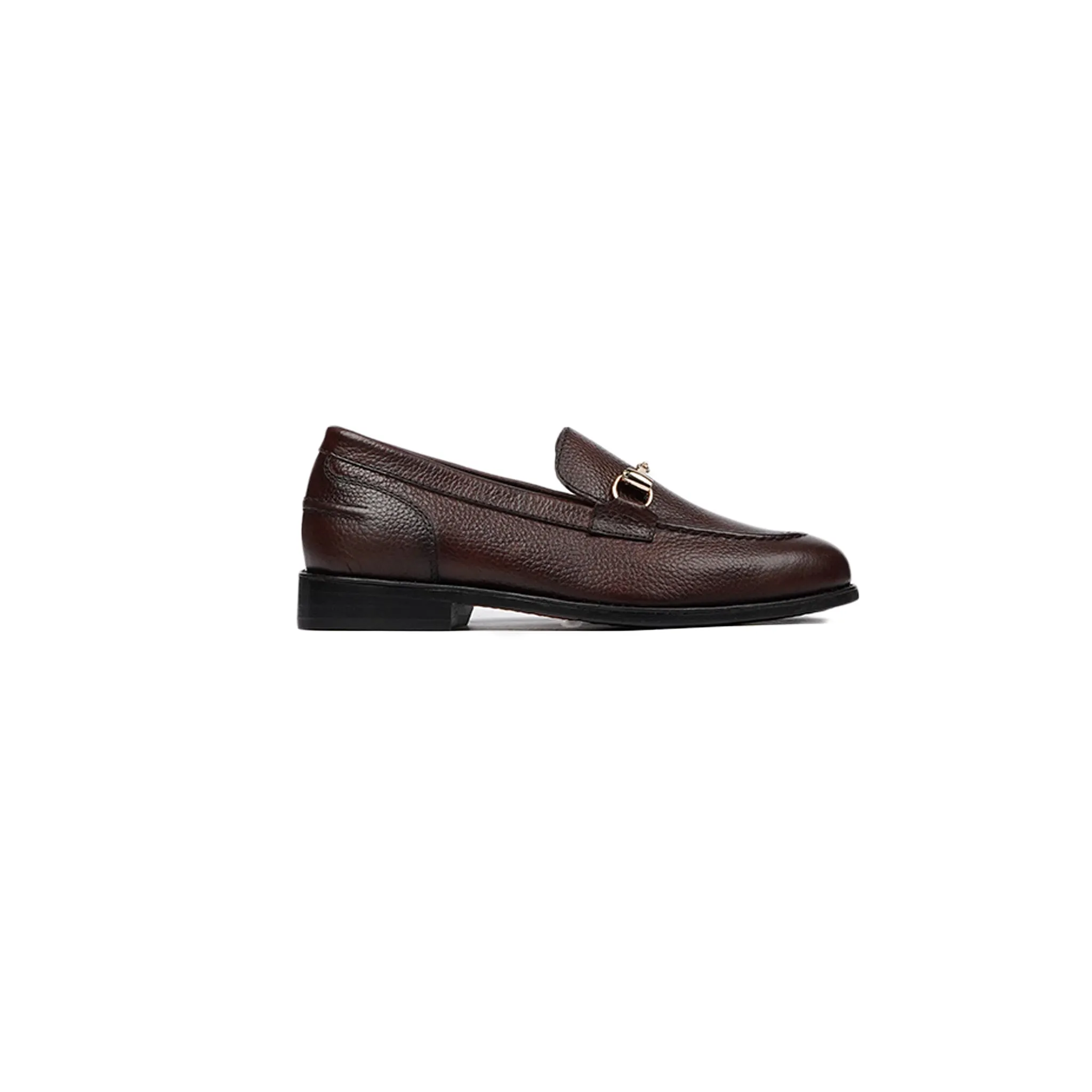 Composite Toe Loafers Amadora - Kid's Dark Brown Pebble Grain Loafer (5-12 Years Old)