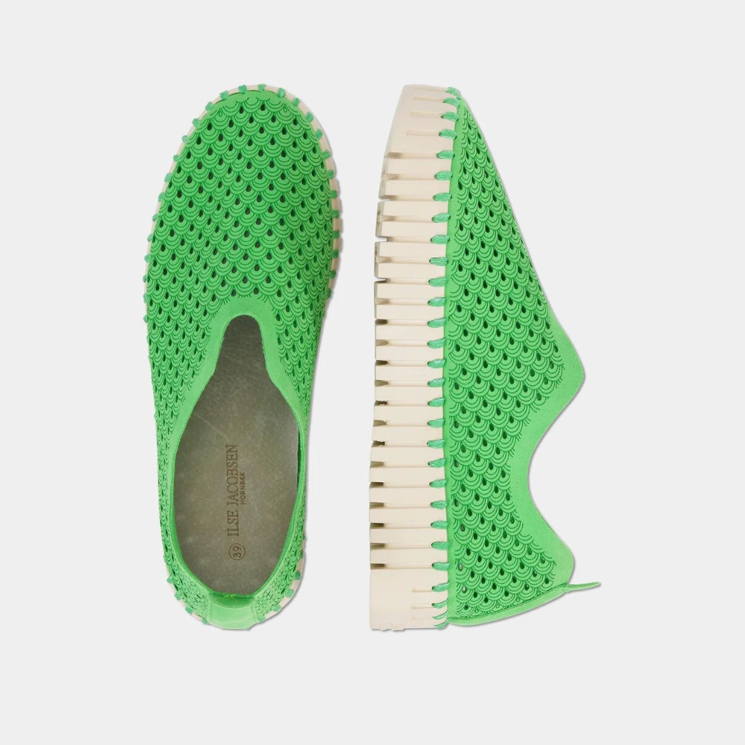 Comfortable Shoe Tulip Slip On With Chunky Sole - Bright Green