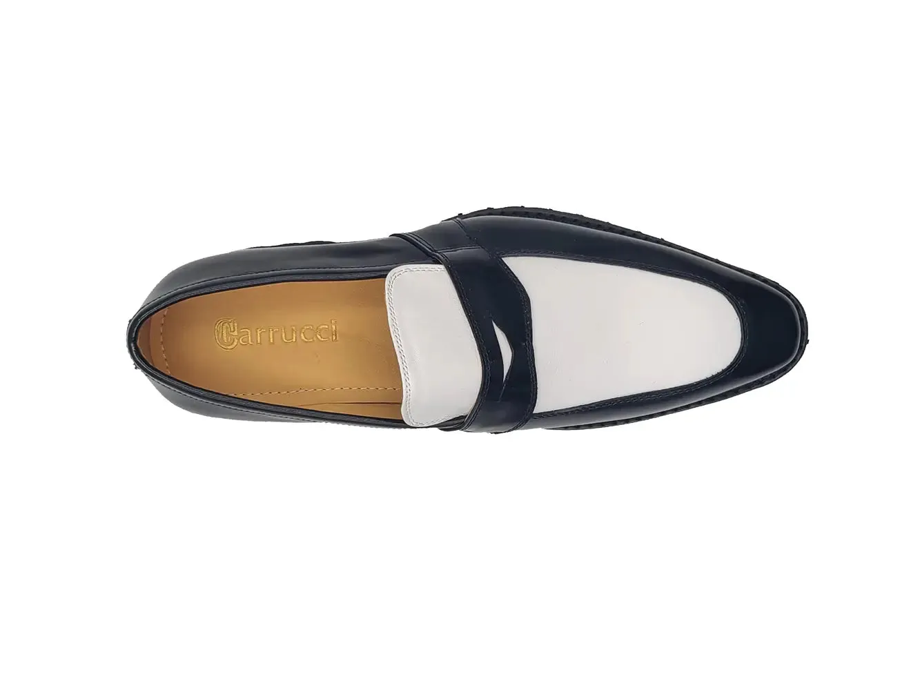 Two Tone Patent Leather Penny Loafer Prom Loafers