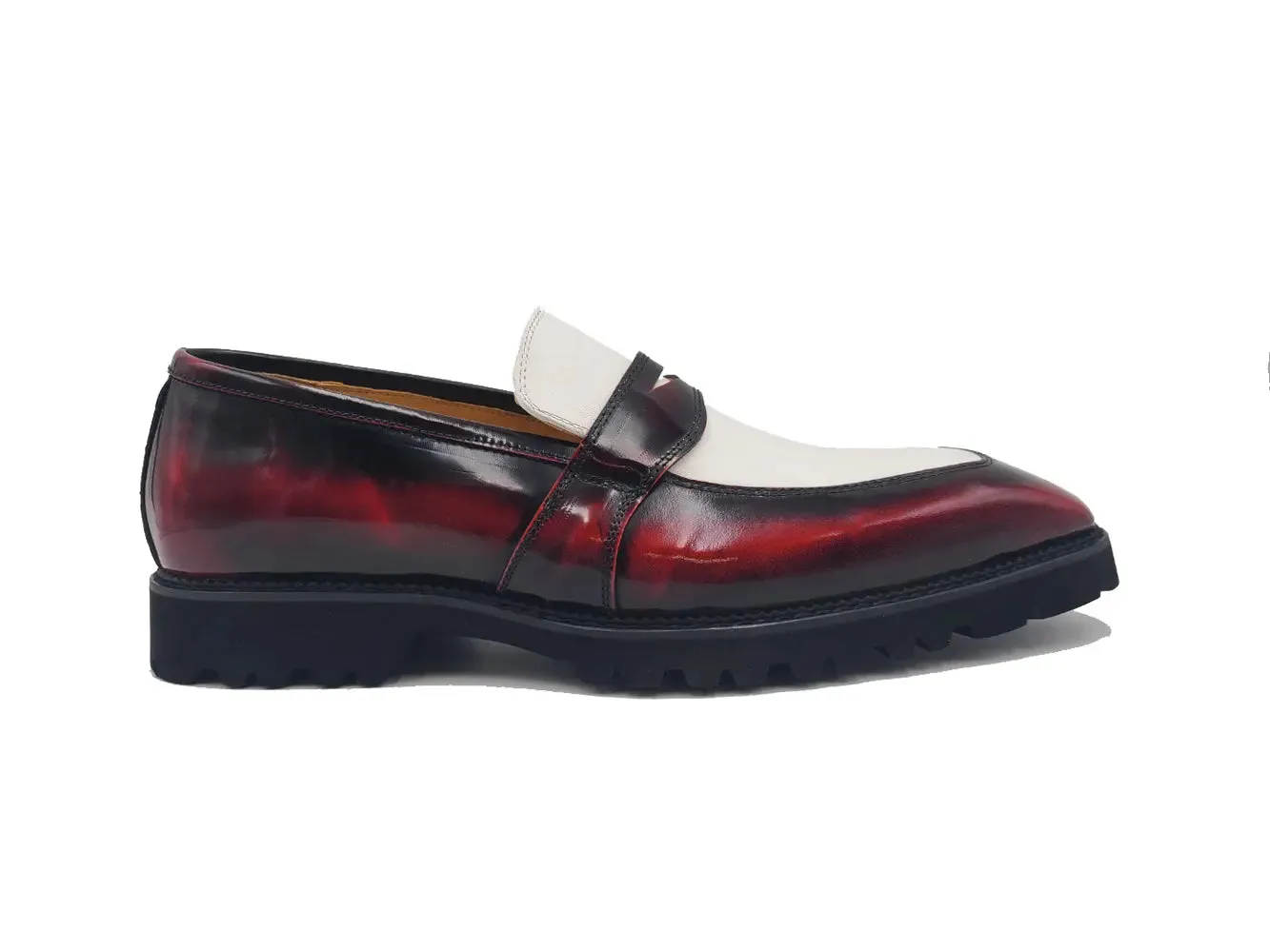 Two Tone Patent Leather Penny Loafer Loafers Patent