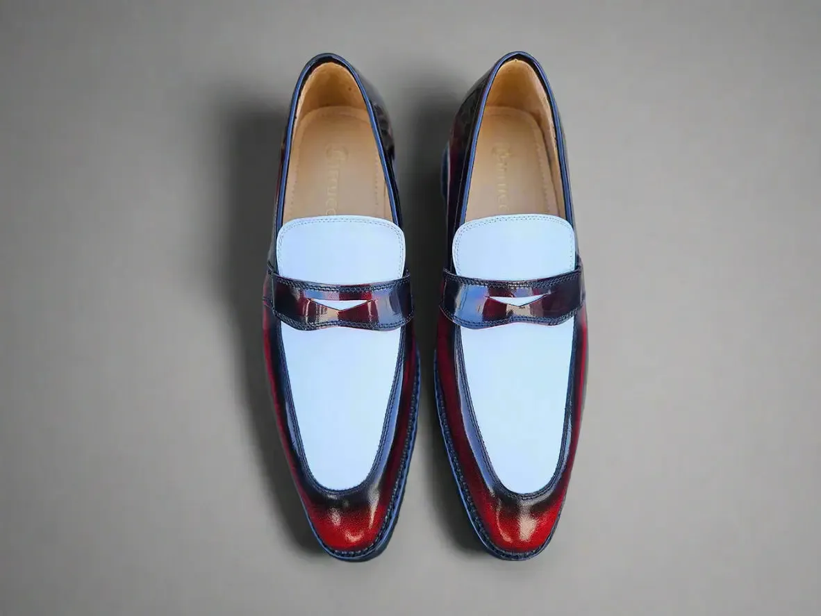 Two Tone Patent Leather Penny Loafer Hush Puppies Penny Loafers