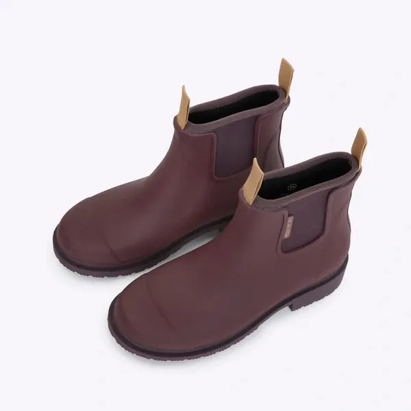 Bobbi Wellington Boot - Dark Cherry Ww2 Boots