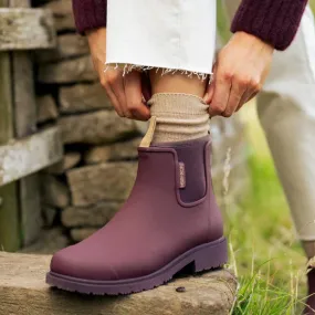 Bobbi Wellington Boot - Dark Cherry Cow Hide Boots