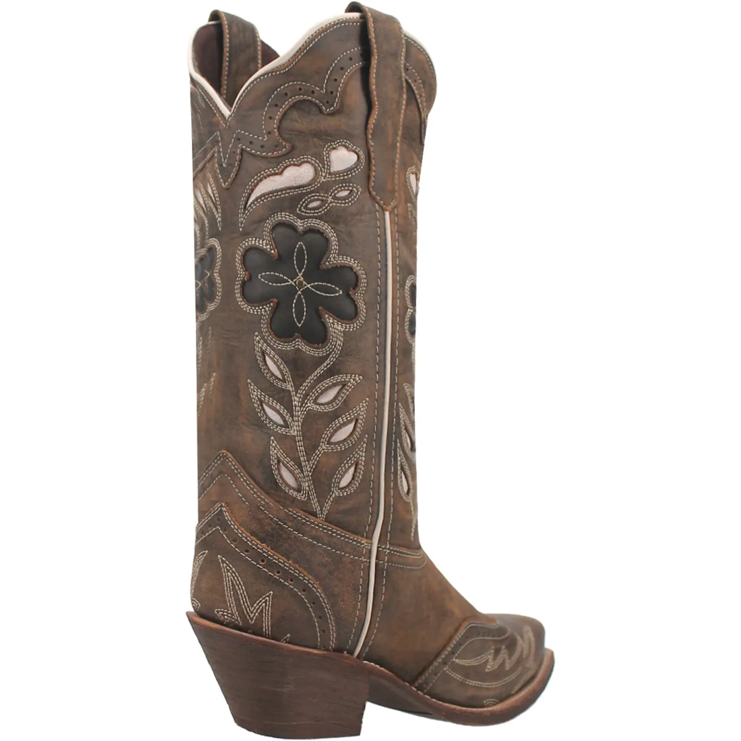 Laredo Womens Zuri Brown Leather Cowboy Boots Best Ems Boots