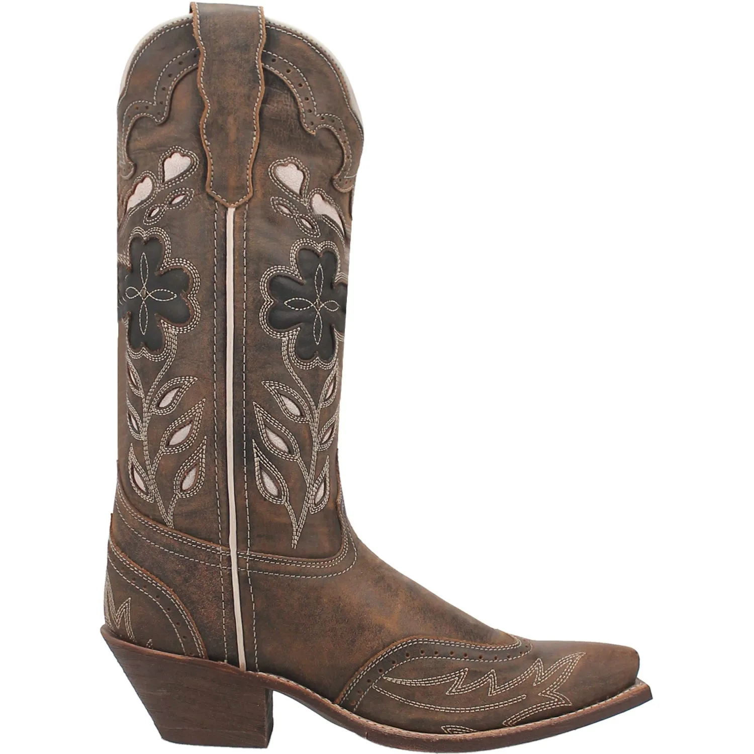 Short Ladies Boots Laredo Womens Zuri Brown Leather Cowboy Boots