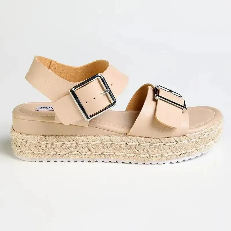 Tory Burch Espadrille Slide Madison Marlowe Espadrille Sandal - Nude