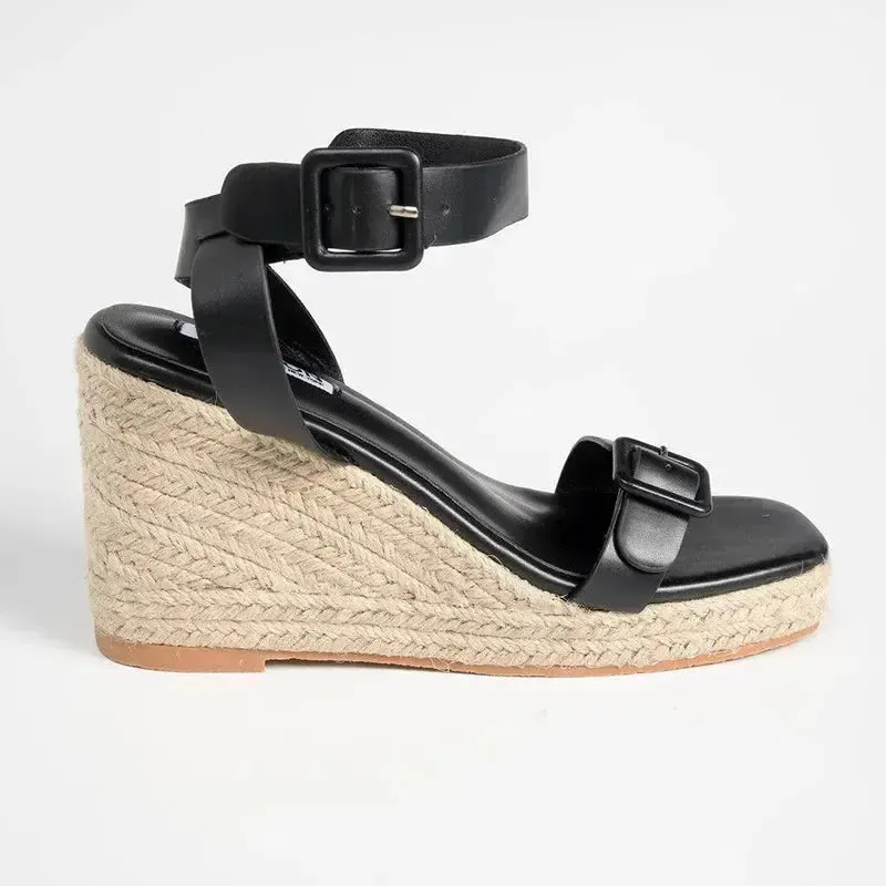 Charlotte Russe Espadrilles Madison Annabella Espadrille Wedge - Black