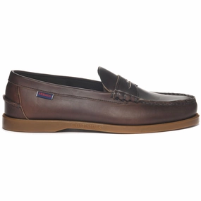 Dress Loafers For Men Dolphin Waxed - Brown