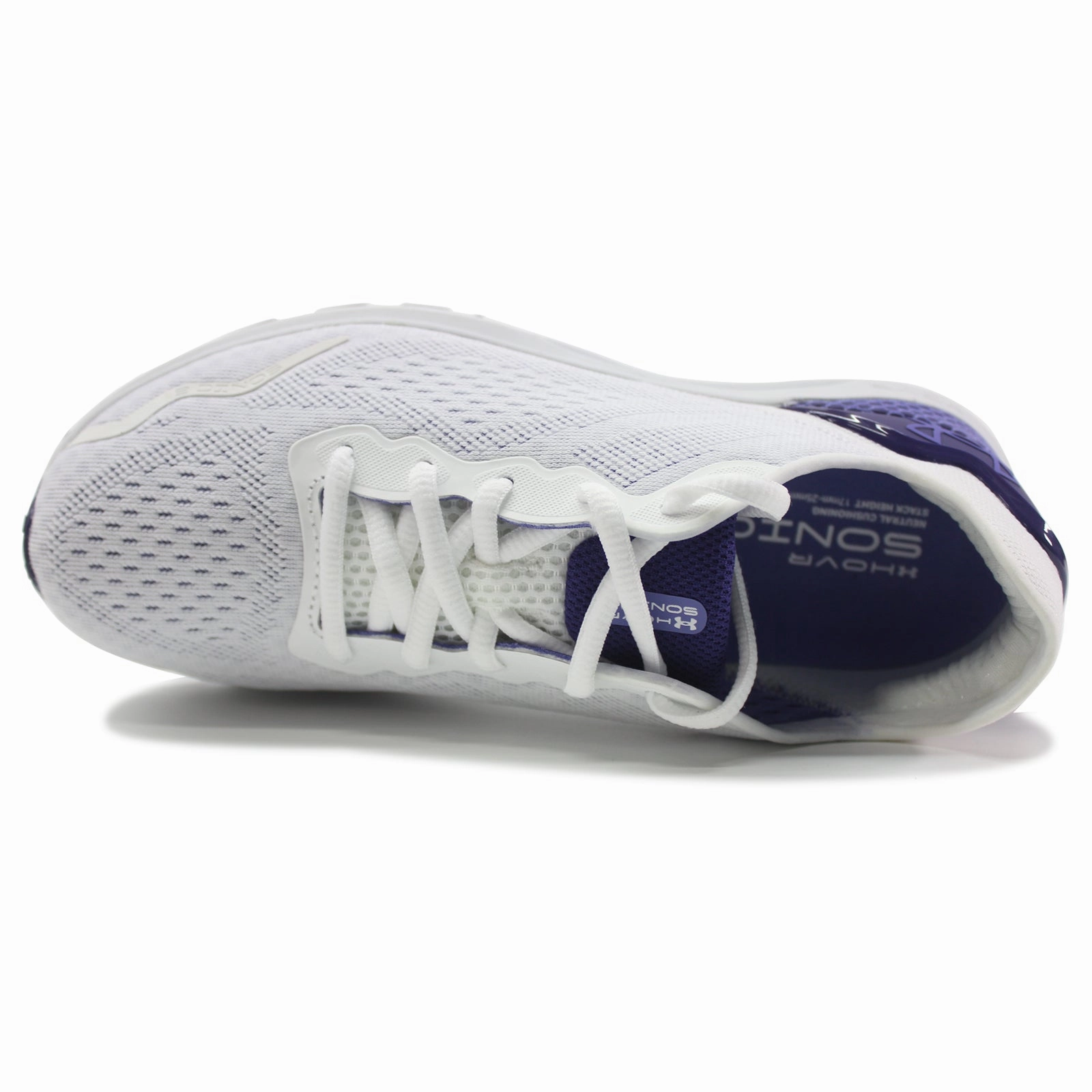 Under Armour HOVR Sonic 6 Textile Women's Low Top White Blue Trainers Revolution Road Running Shoes
