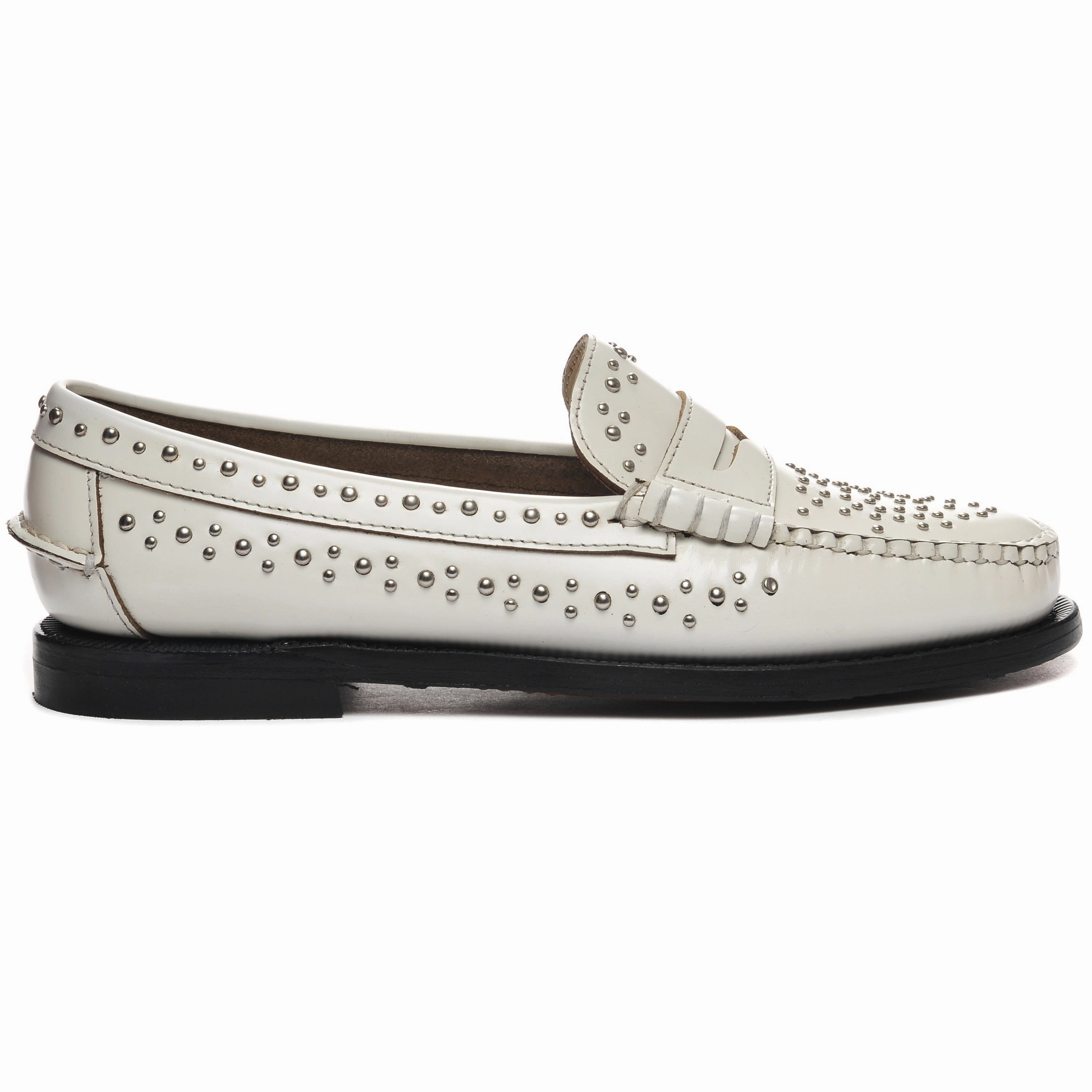 Baby Blue Loafers Dan Studs Woman - White