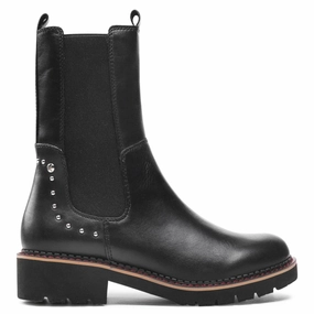 Pikolinos Vicar W0V-8520 Leather Women's Black Ankle Boots Chelsea Boots Suit