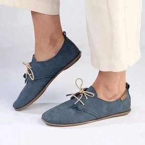 Carolinian Brogues Pierre Cardin Ladies Riviera Lace Up - Denim Blue