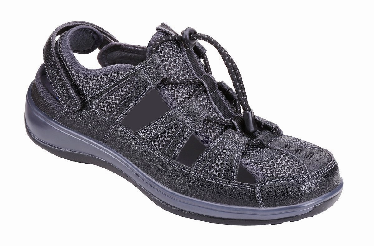 Verona Black Orthotic Sandal Corsica Espadrille
