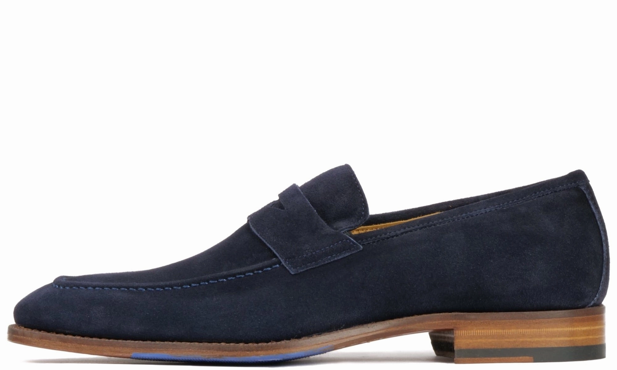 Hampton Penny Loafer Navy Blue Suede Zodiac Loafers