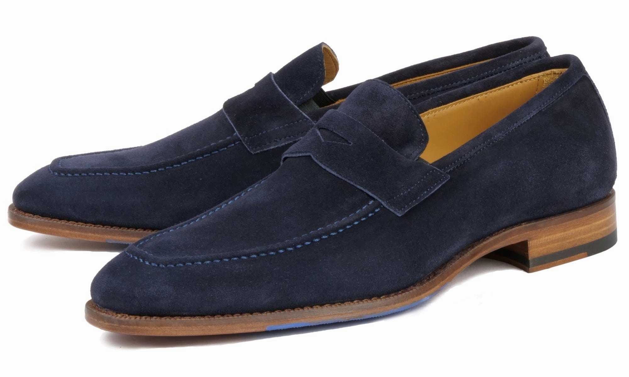 Loafers Denim Hampton Penny Loafer Navy Blue Suede