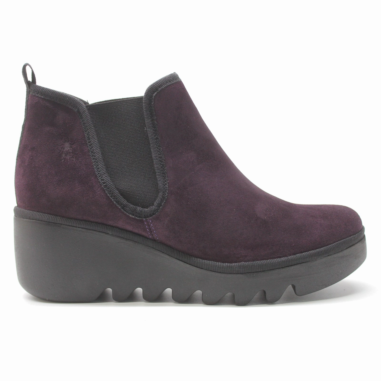 Vegan Winter Chelsea Boots Fly London BYNE349FLY Suede Women's Slip On Purple Boots
