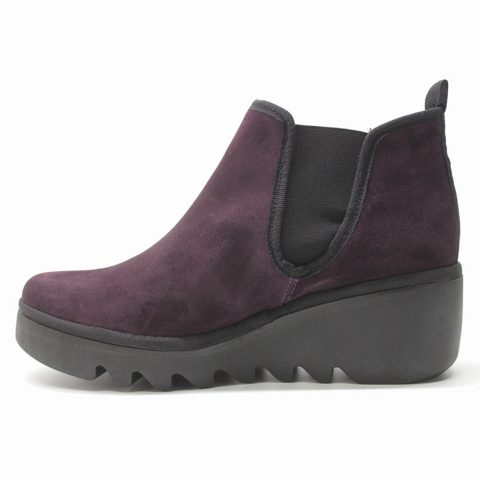Comfort Chelsea Boots Fly London BYNE349FLY Suede Women's Slip On Purple Boots
