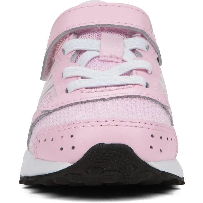 New Balance 530 Sea Salt With White And Marsh Green Toddlers' Fresh Foam 650 Bungee Lace with Top Strap