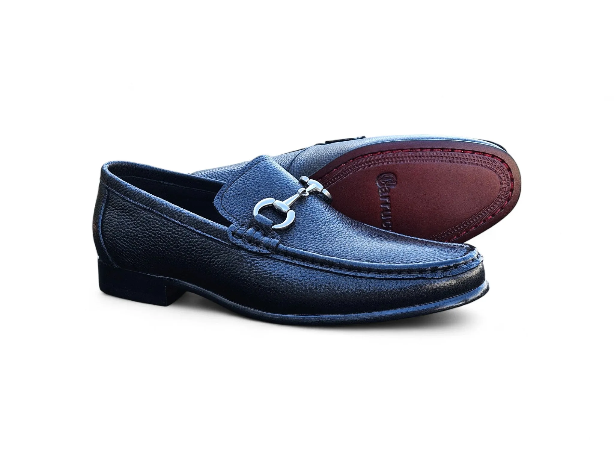 Navy Suede Loafers Victor Horsebit Loafer Leather Sole