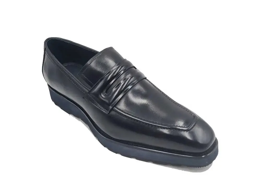 Leather Penny Loafer in Chunky Sole Union Loafers Stl