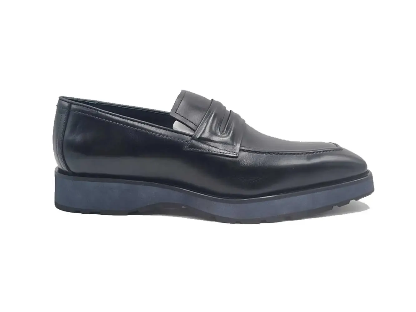 Loafers With Tights Leather Penny Loafer in Chunky Sole