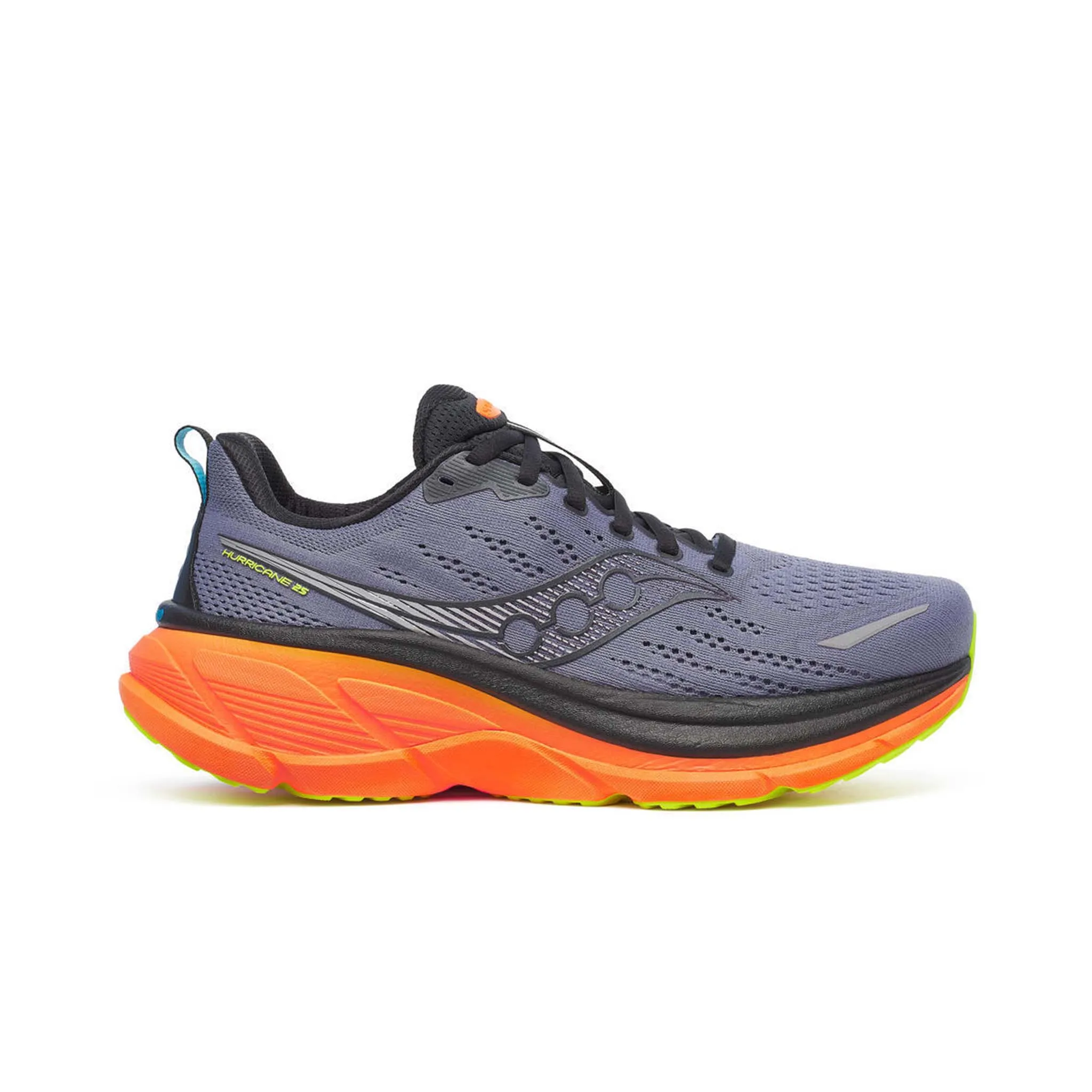 Vegan Running Shoes Saucony | Men's Hurricane 25 Running Shoes - Shadow/Vizi