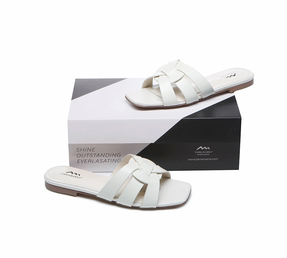 Paseart Espadrilles Wedge Women Leather Woven Flats Slides Sandals Jennifer