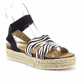 Alpargata Rope Espadrille Women's Espadrille Flatform Platform Stretch Ankle Strap Sandals