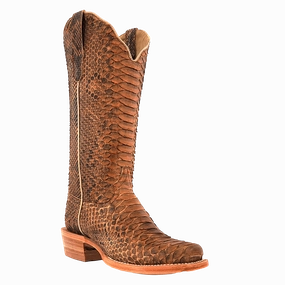 Dress Shorts And Shoes WOMEN'S R. WATSON RWL7201-1  Sand Matte Python WESTERN BOOTS