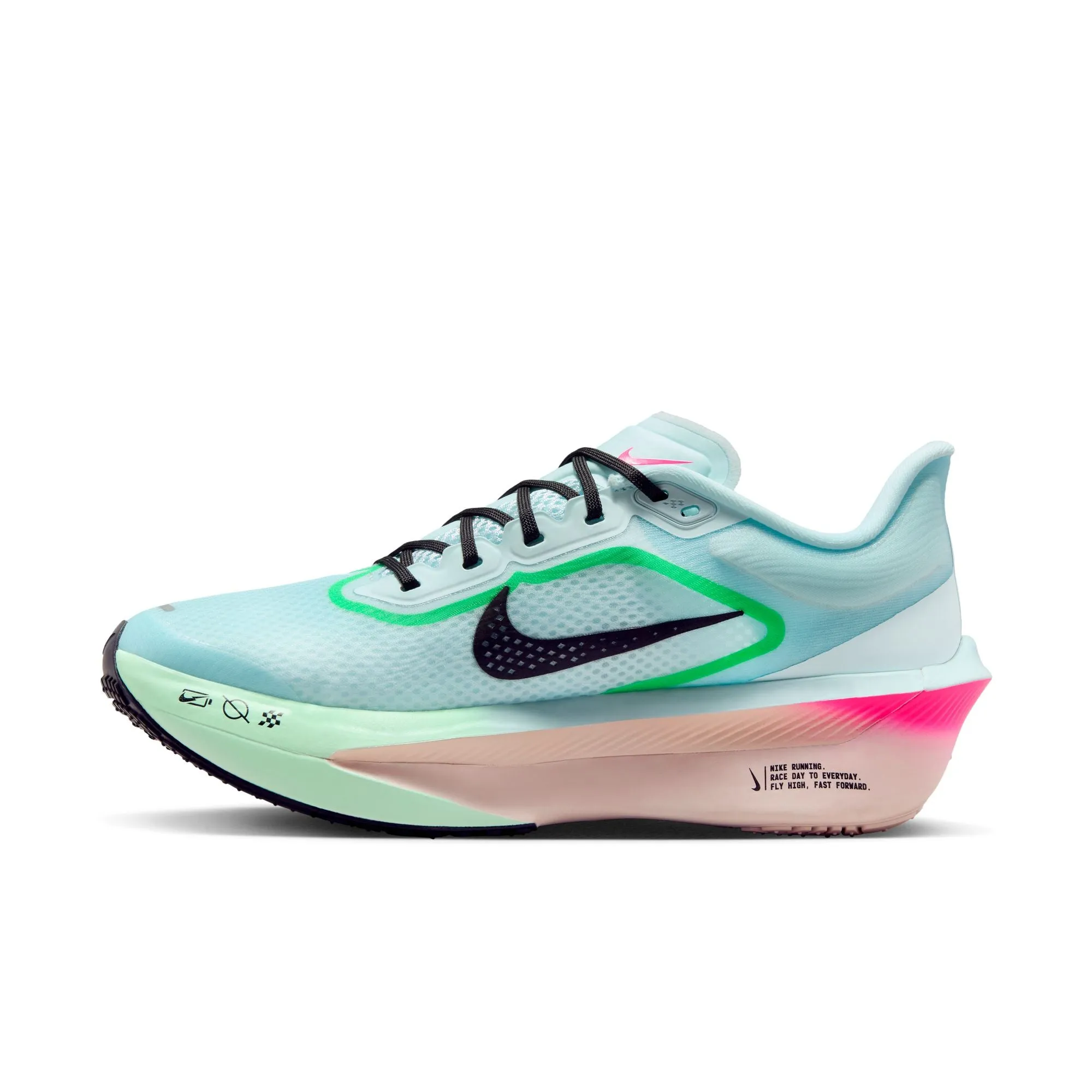 Nike Cycling Shoes Mark Cavendish Women's Zoom Fly 6 Running Shoes Glacier Ice / Hyper Pink / Green Shock / Black