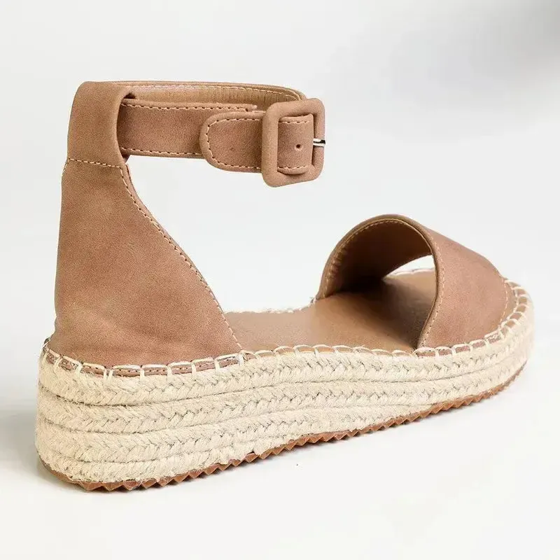 Madison Carina 3 Closed Back Espadrille Sandals -Taupe